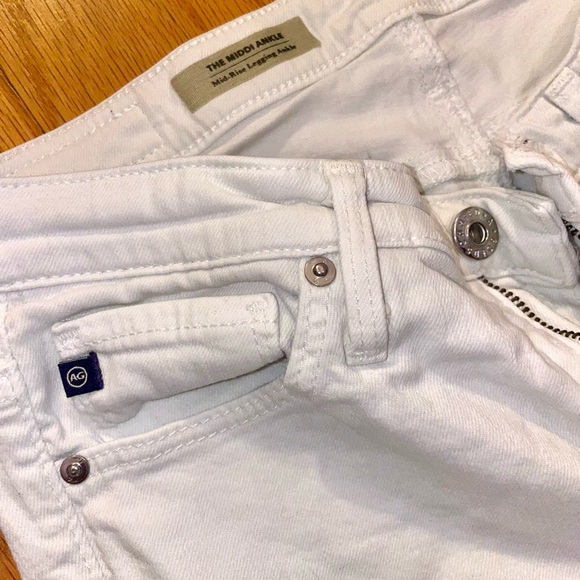 AG Adriano Goldschmied White Mid-Rise Legging Ankle Jeans - Picture 6 of 12